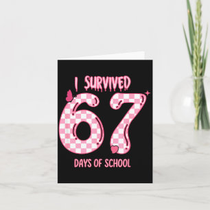 Grappige 67 dagen school meme voor leraren en stud kaart