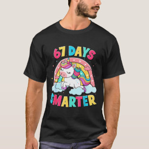 Grappige 67 Dagen Slimmer Eenhoorn Zes Zeven Jonge T-shirt