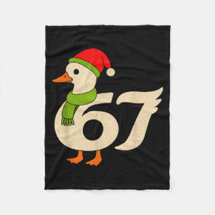 Grappige 67 Gans Kerstmis 6 7 Meme Eend Kerstman H Fleece Deken