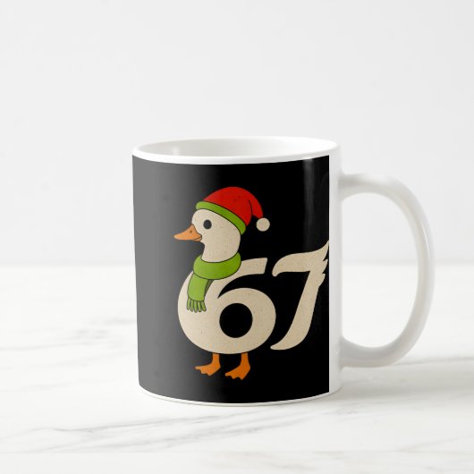 Grappige 67 Gans Kerstmis 6 7 Meme Eend Kerstman H Koffiemok (Rechts)