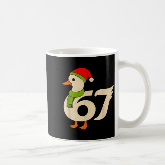 Grappige 67 Gans Kerstmis 6 7 Meme Eend Kerstman H Koffiemok (Rechts)