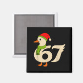 Grappige 67 Gans Kerstmis 6 7 Meme Eend Kerstman H Magneet (Voorkant / Achterkant)