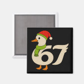Grappige 67 Gans Kerstmis 6 7 Meme Eend Kerstman H Magneet (Voorkant / Achterkant)