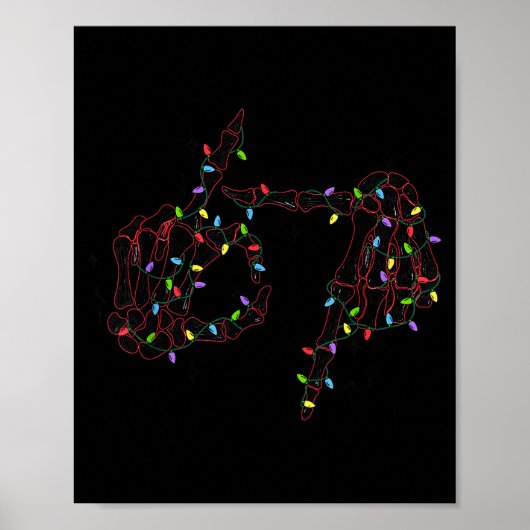 Grappige 67 Hand Zes Zeven Meme Brainrot Kerstmis Poster (Voorkant)