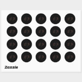Grappige 67 Hand Zes Zeven Meme Brainrot Kerstmis Ronde Sticker (Vel)