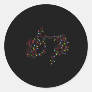 Grappige 67 Hand Zes Zeven Meme Brainrot Kerstmis  Ronde Sticker