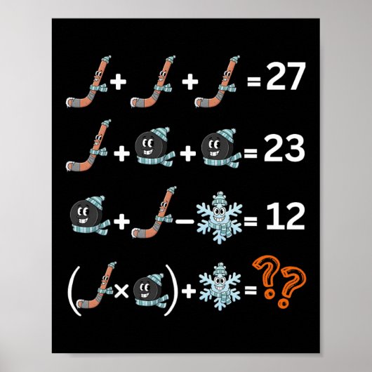 Grappige 67 Hockey Drip Meme Nummer Wiskunde Docen Poster (Voorkant)