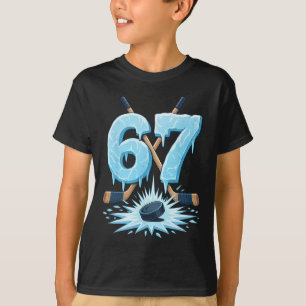 Grappige 67 Hockey Zes Zeven Ijs Drip Liefhebber M T-shirt