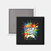 Grappige 67 Honkbal Dabbing Kat 6 7 Druppelende Ij Magneet (Voorkant / Achterkant)