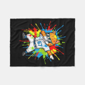 Grappige 67 Honkbal Dabbing Kat 6 7 Druppend Ijs Fleece Deken (Voorkant (Horizontaal))