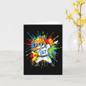 Grappige 67 honkbal dabbing kat 6 7 druppend ijs kaart (Gele Bloem)