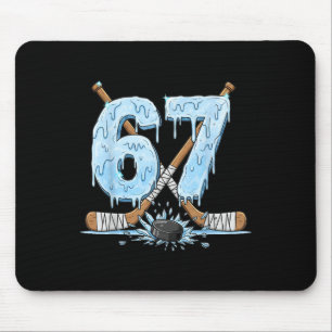 Grappige 67 IJshockey Drip Nummer 67 IJshockey Muismat