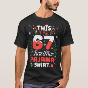 Grappige 67 kerst pyjama shirt zes zeven meme Br
