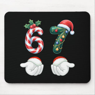 Grappige 67 kerst pyjama's Zes Zeven Meme 6 7 Elf Muismat