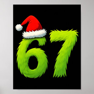 Grappige 67 kerst zes zeven meme 6 7 tieners jonge poster