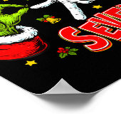 Grappige 67 Kerstman Hand Kerstmis Zes Zeven Meme Poster (Hoek)