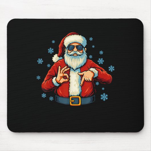 Grappige 67 Kerstman Kerstman Handen Zes Zeven Num Muismat (Voorkant)