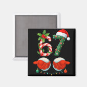 Grappige 67 Kerstmis 6 7 Meme Pyjama Feestdagen Ge Magneet (Voorkant / Achterkant)