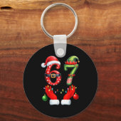 Grappige 67 Kerstmis 6 7 Meme Pyjama's Vakantie Ge Sleutelhanger (Voorkant)