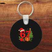 Grappige 67 Kerstmis 6 7 Zes Zeven Meme 6 7 Matchi Sleutelhanger (Voorkant)