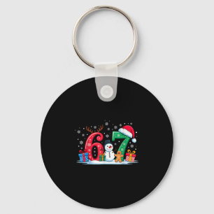 Grappige 67 Kerstmis 6 7 Zes Zeven Meme 6 7 Overee Sleutelhanger