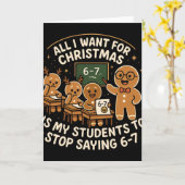 Grappige 67 Kerstmis Pyjama Shirt Zes Zeven Meme B Kaart (Gele Bloem)