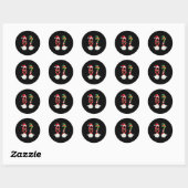 Grappige 67 Kerstmis Pyjama Zes Zeven Meme 6 7 Elf Ronde Sticker (Vel)