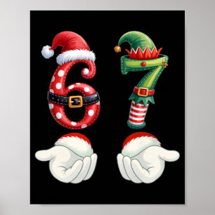 Grappige 67 Kerstmis Pyjama's Zes Zeven Meme 6 7 E Poster
