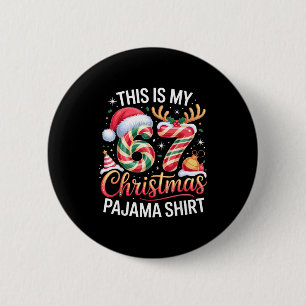 Grappige 67 Kerstmis Zes Zeven Dit Is Mijn 67 Kers Ronde Button 5,7 Cm