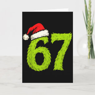 Grappige 67 Kerstmis Zes Zeven Meme 6 7 Tiener Jon Kaart