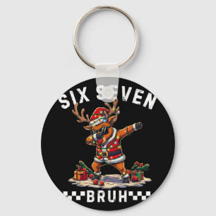 Grappige 67 Kerstmis Zes Zeven Meme Dabbing Rendie Sleutelhanger