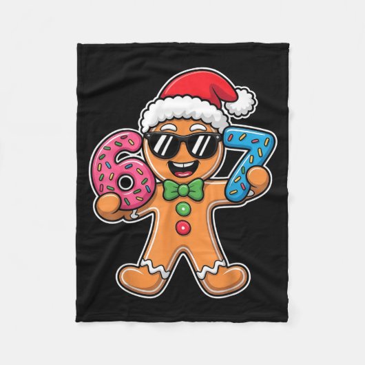 Grappige 67 Kerstmis Zes Zeven Meme Kerstmis Gembe Fleece Deken (Voorkant)