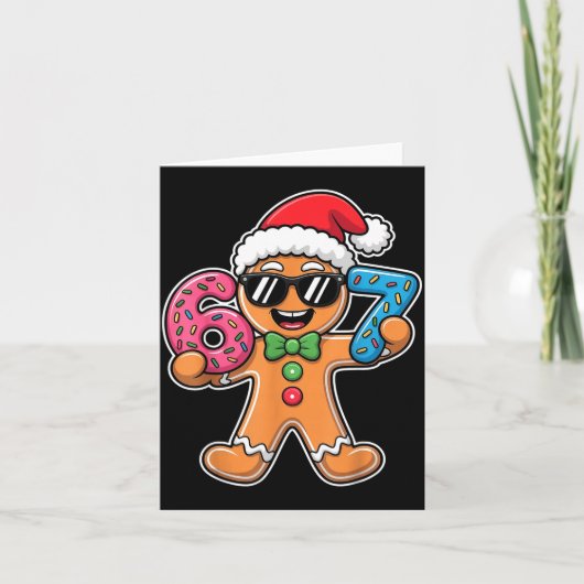 Grappige 67 Kerstmis Zes Zeven Meme Kerstmis Gembe Kaart (Voorkant)