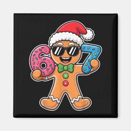 Grappige 67 Kerstmis Zes Zeven Meme Kerstmis Gembe Magneet (Voorkant)