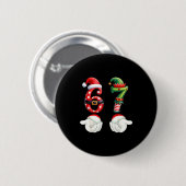 Grappige 67 kerstpyjama's zes zeven meme 6 7 elf  ronde button 5,7 cm (Voorkant /achterkant)