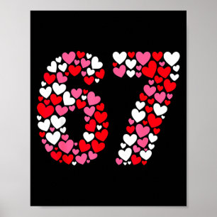 Grappige 67 Meme 6 7 Gen Alpha Jargon Voor Valenti Poster