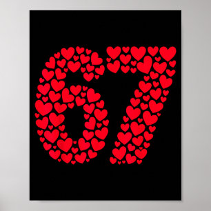 Grappige 67 Meme 6 7 Gen Alpha Jargon Voor Valenti Poster