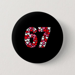 Grappige 67 Meme 6 7 Gen Alpha Jargon Voor Valenti Ronde Button 5,7 Cm