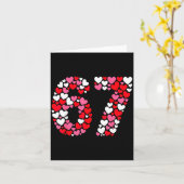 Grappige 67 Meme 6 7 Gen Alpha Slaang Voor Valenti Kaart (Gele Bloem)