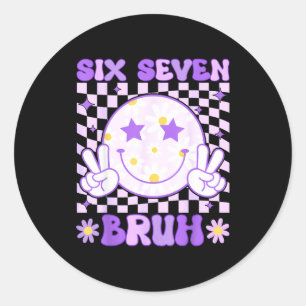 Grappige 67 Meme 6-7 Jongens Kinderen Tiener 6 7 Z Ronde Sticker