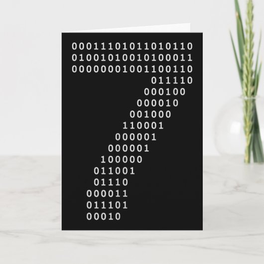 Grappige 67 Meme Binaire Code Tech Geek Digitale Z Kaart (Voorkant)
