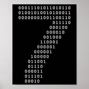 Grappige 67 Meme Binaire Code Tech Geek Digitale Z Poster