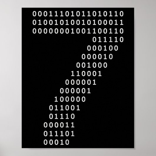 Grappige 67 Meme Binaire Code Tech Geek Digitale Z Poster (Voorkant)
