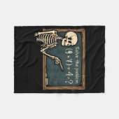 Grappige 67 Meme Brainrot Grap Halloween Skelet Ma Fleece Deken (Voorkant (Horizontaal))