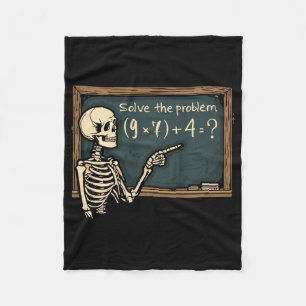 Grappige 67 Meme Brainrot Grap Halloween Skelet Ma Fleece Deken