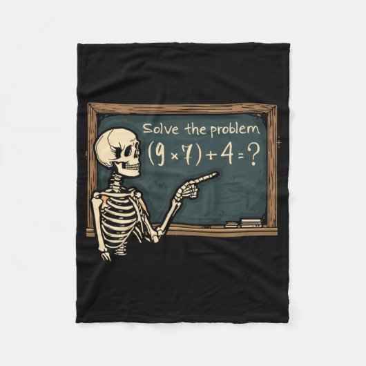 Grappige 67 Meme Brainrot Grap Halloween Skelet Ma Fleece Deken (Voorkant)