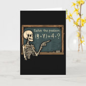 Grappige 67 Meme Brainrot Grap Halloween Skelet Ma Kaart (Gele Bloem)