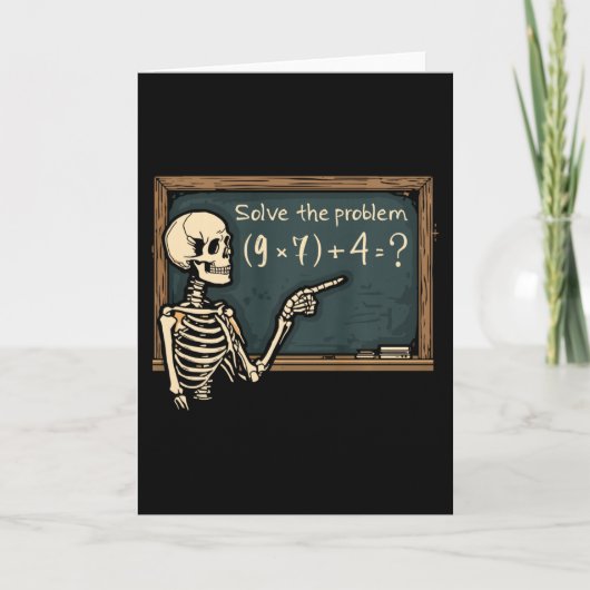 Grappige 67 Meme Brainrot grap Halloween skelet ma Kaart (Voorkant)