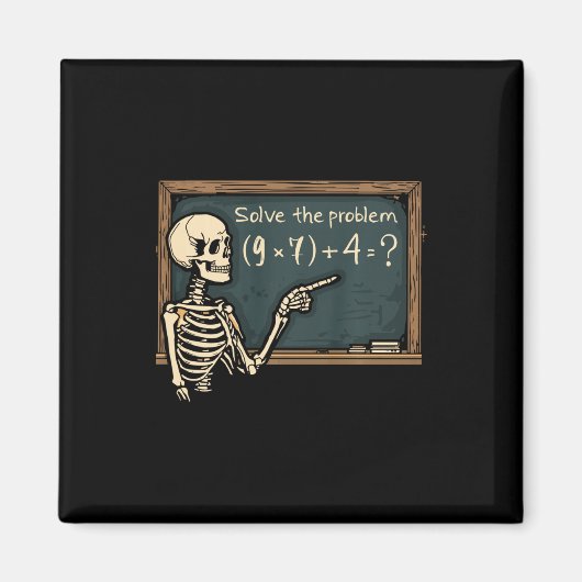 Grappige 67 Meme Brainrot Grap Halloween Skelet Ma Magneet (Voorkant)