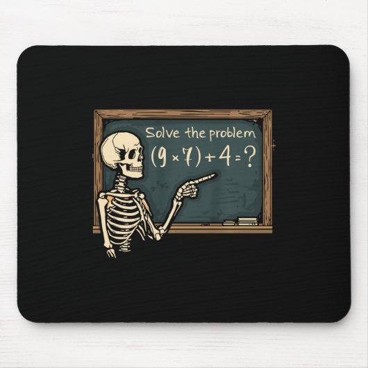 Grappige 67 Meme Brainrot Grap Halloween Skelet Ma Muismat (Voorkant)